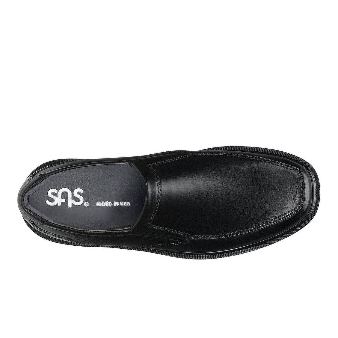 SAS Men's Diplomat Black Leather Slip-on Comfort Shoe 